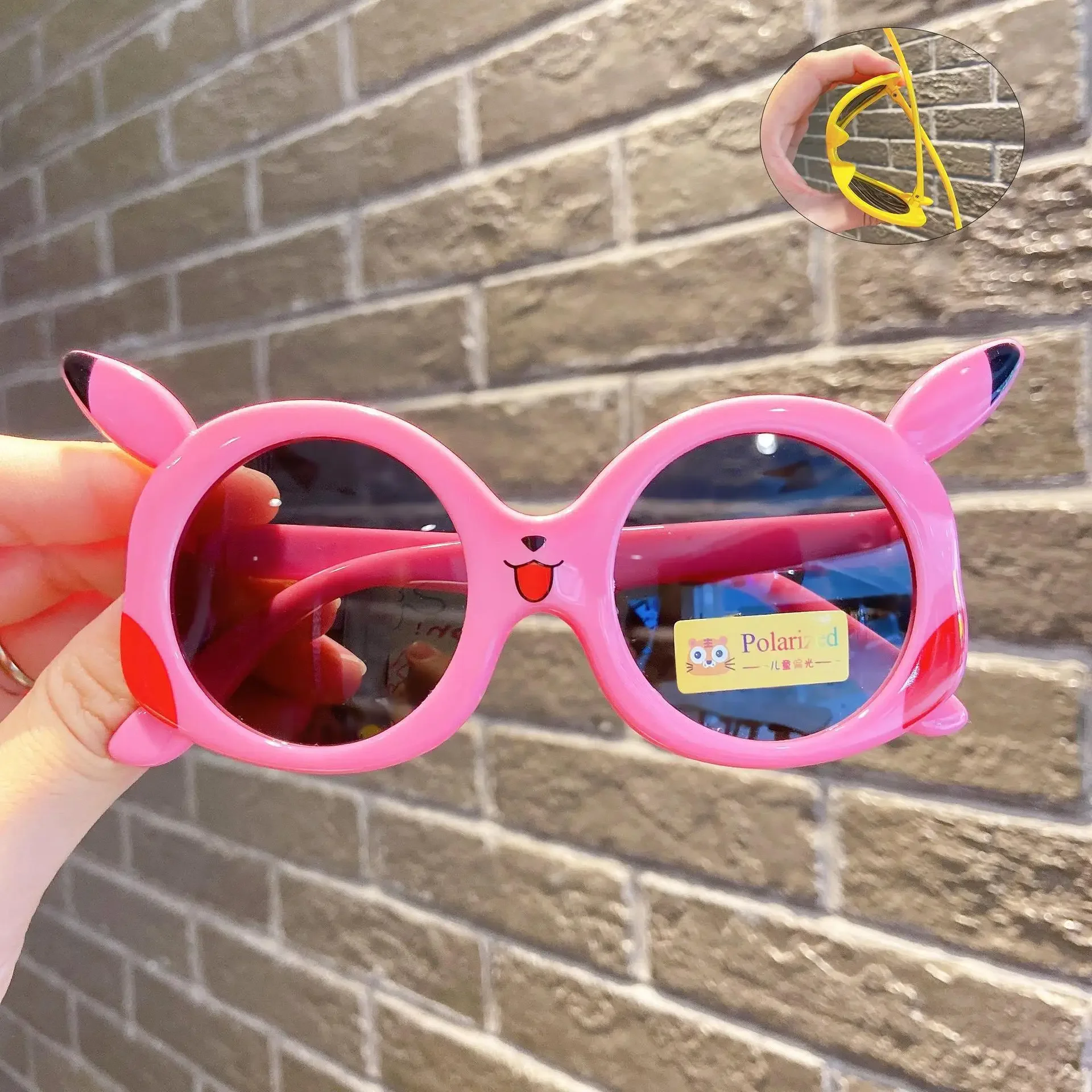 Gafas de sol de Pokemon Pikachu para niños, gafas con bloqueo UV de dibujos animados de Anime, viseras protectoras de playa para niños y niñas, regalos para niños