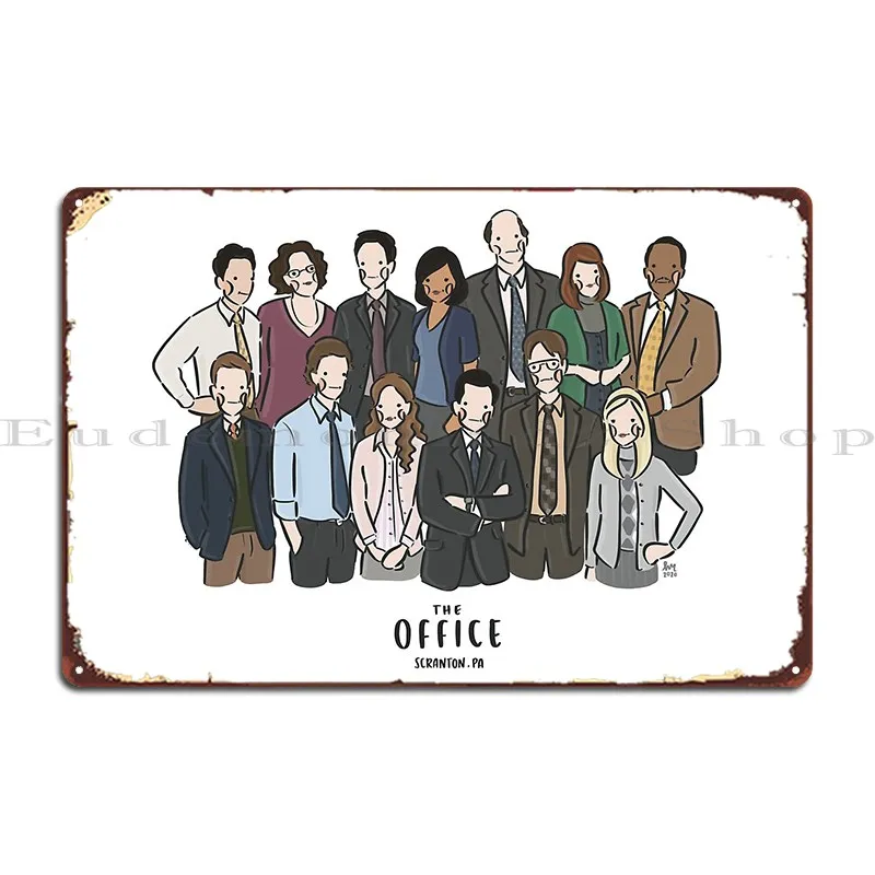 

The Office Cast Characters Metal Plaque Designing Designing Customize Create Kitchen Tin Sign Poster