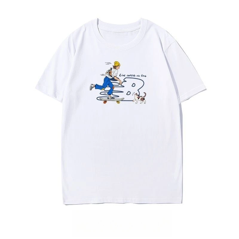 

Graphic Printing Tee Luxury Brand Style Shirt High Street Nightshirt Vintage Tshirt Versatile Top Clothing T-shirt Men Sleepwear