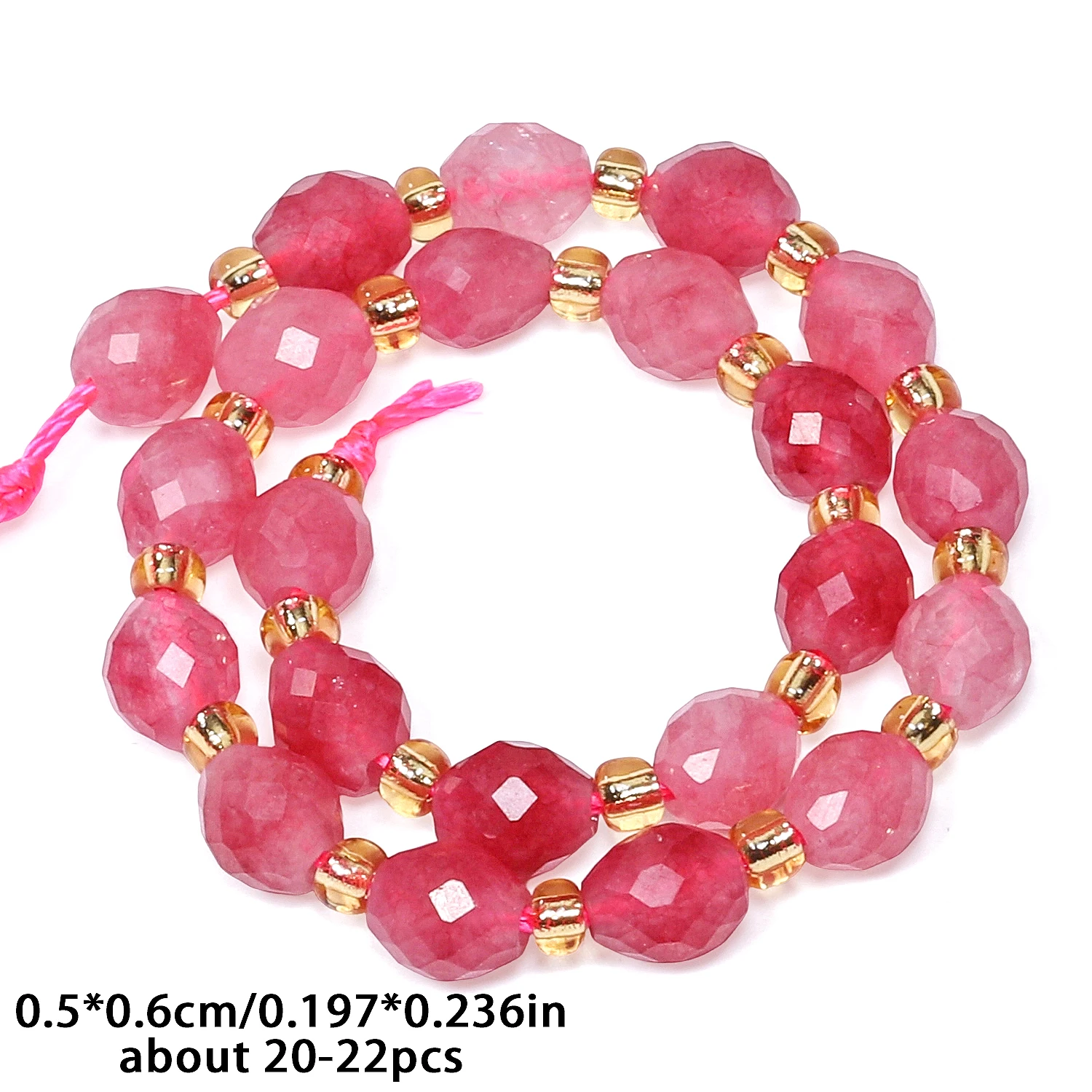 الأوجه 5x6 مللي متر الوردي التورمالين اليشم حجر الخرز البيضاوي الشكل الخرز لصنع المجوهرات سوار ذاتي الصنع الديكور اكسسوارات