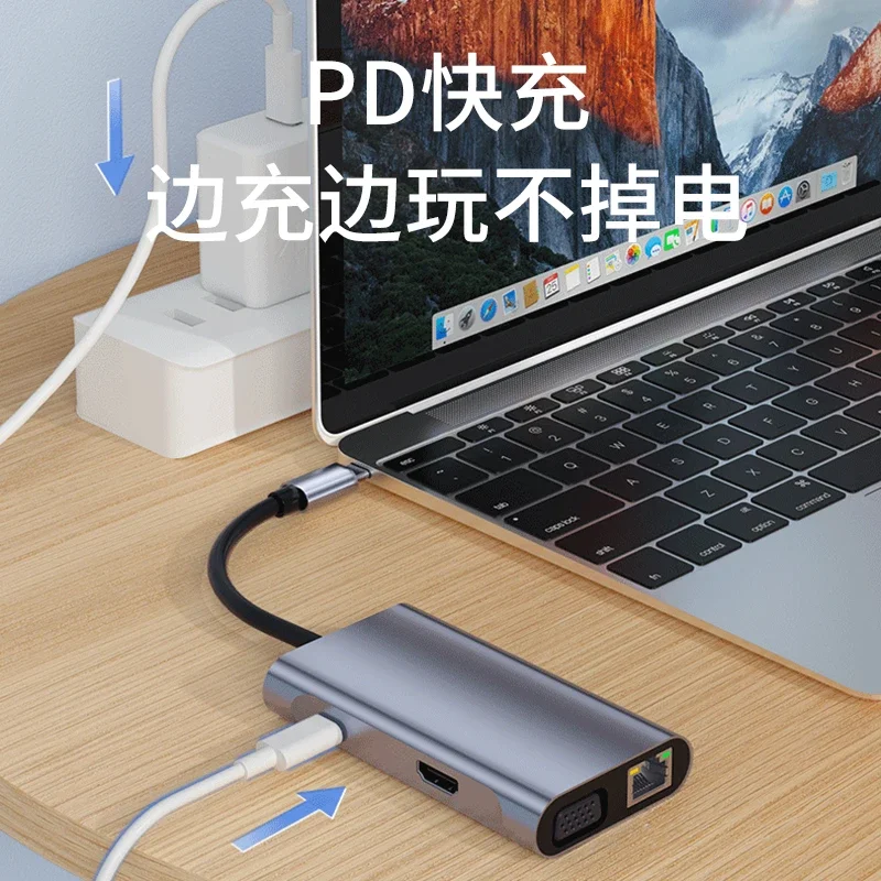 usb c hub Type C To HDMI-Compatible 4K Adapter 5GB HUB USB 3.0 100W PD Fast Charge For MacBook Pro Air usb c docking station