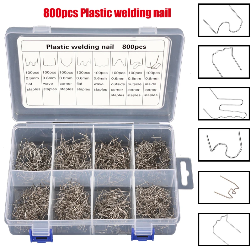 

Hot Welding Gun Nails Repair Car Bumper Welding Plastic Machine Accessories Parts Tools Kit Stapler Staples