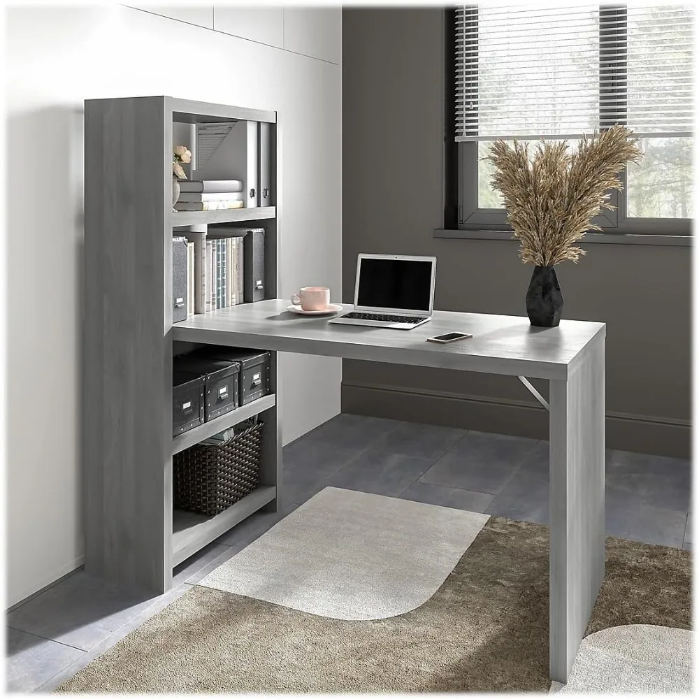 Bureau Bibliothèque Moderne Gris, 56W