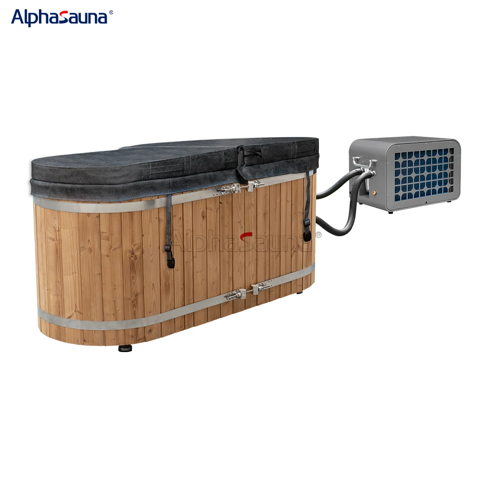 Family Use Cold Plunge Vertical Ice Bath Wood Barrel