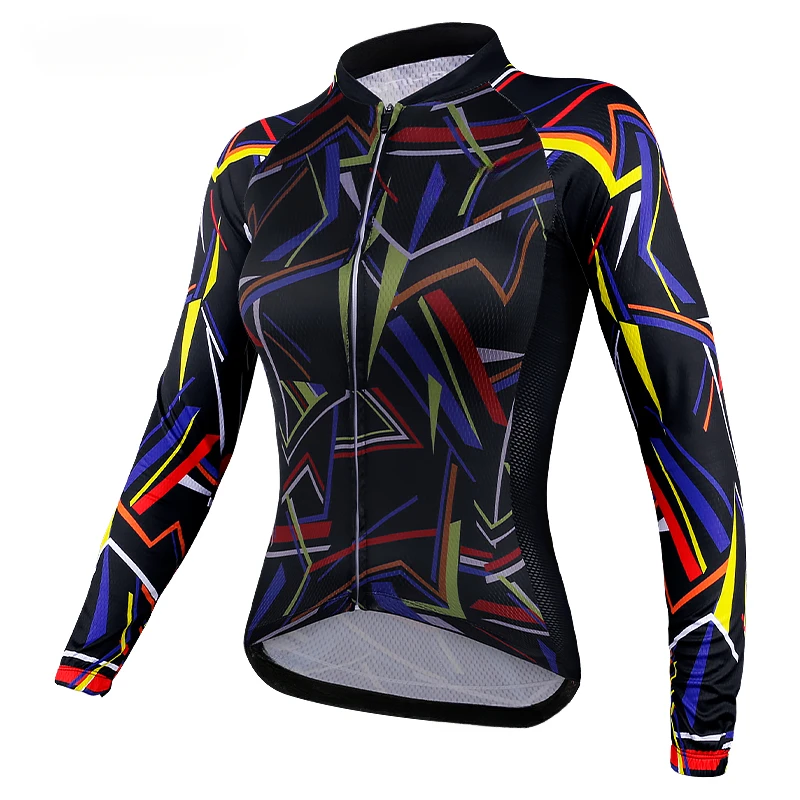 Maglie da Mountain Bike ad asciugatura rapida autunno primavera maglia da ciclismo da donna traspirante maglia da ciclismo a maniche lunghe