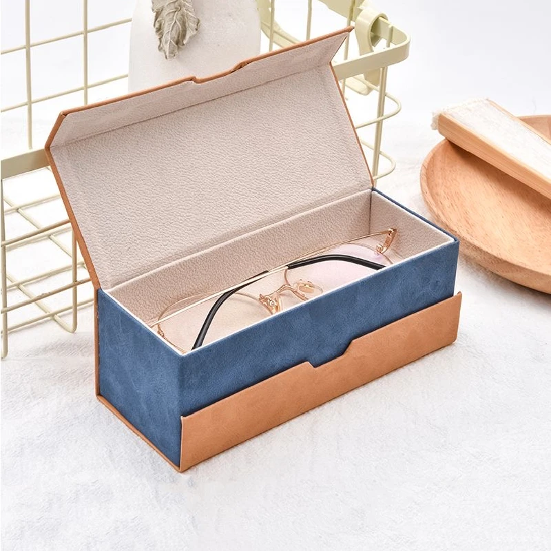 

Portable Dual Use Glasses Case, Double Layer Eyeglasses Holder, Contact Lens Boxes, Eyewear Accessories, No Sunglasses, 2 in 1