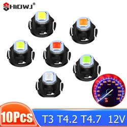 10Pcs LED T3 T4.2 T4.7 Meter Bulb Instrument 3528 Neo Wedge Warning Switch Radio Dashboard Indicator Panel Lamp Car Lights