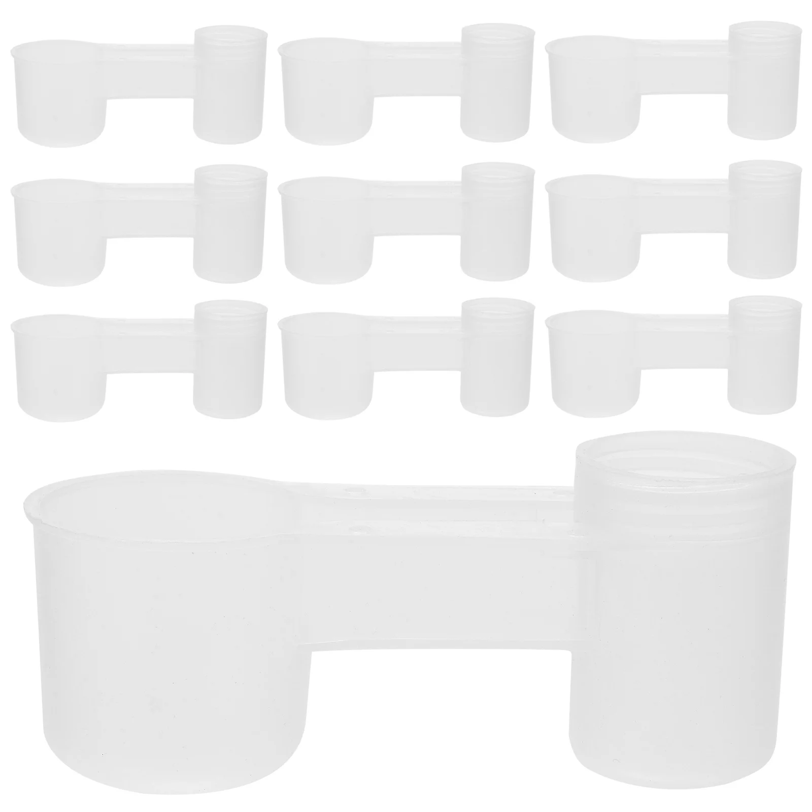 

10pcs Birds Waterer Double Port Automatic Drinker For Parrot Pigeon Pet Hydration Feeding Supplies Plastic Drinking Bottle Cage