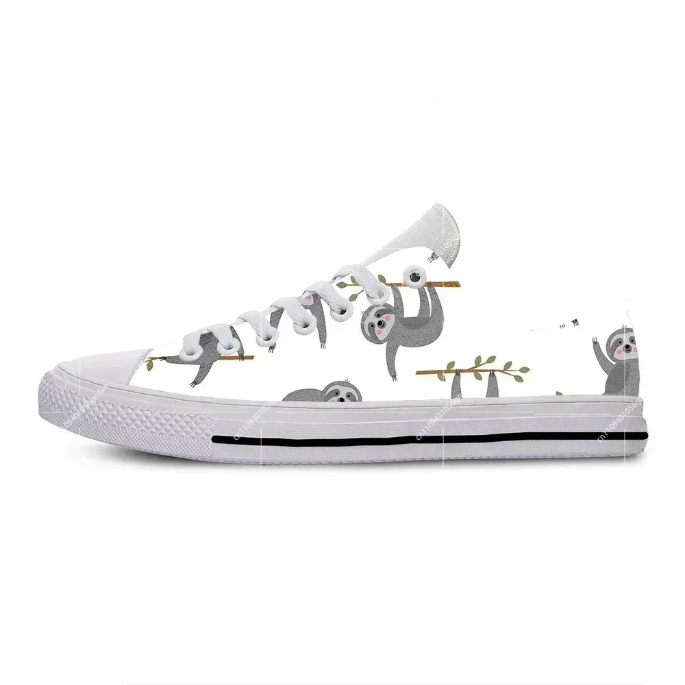 

Sloth Pattern Cartoon Anime Funny Cute Fashion Casual Cloth Shoes Low Top Lightweight Breathable 3D Print Men women Sneakers