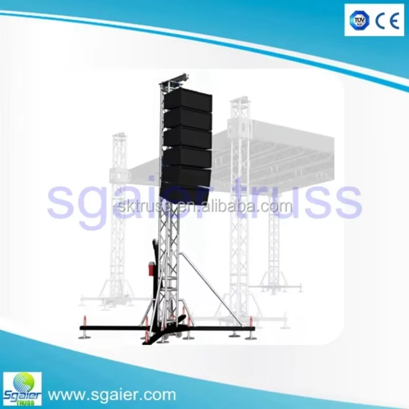Imagen 3: Torre de aluminio para elevación de altavoces, truss de audio para sistemas line array