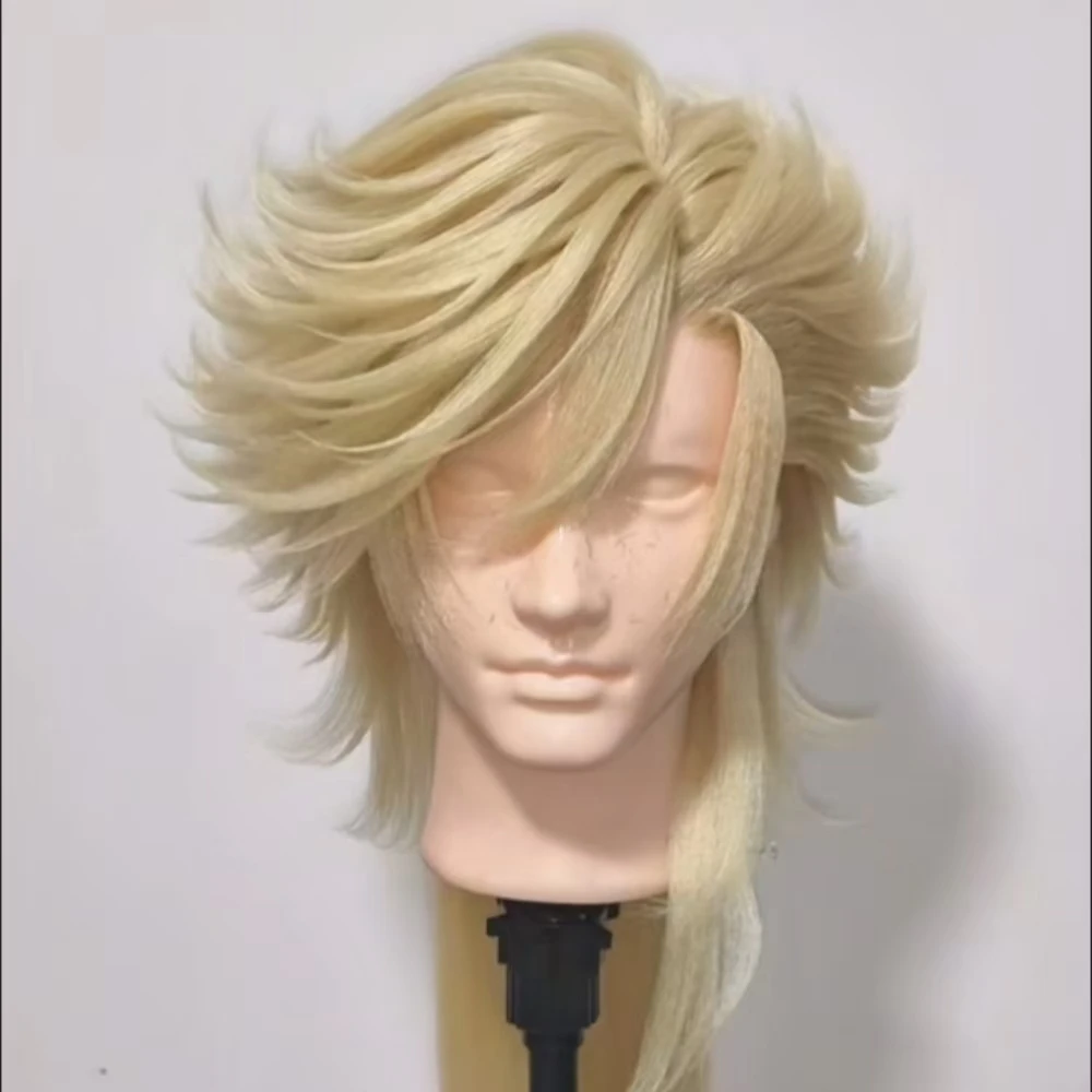 

Anime Douma Cosplay Wig Long Golden Hair Heat Resistant Synthetic Fiber With Rose Net Anime Cosplay Wigs Halloween Party Wig