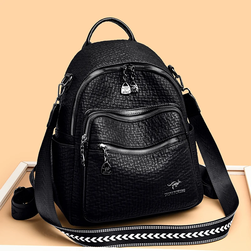 Borsa zaino da donna di grande capacità borsa da scuola di lusso femminile in pelle di alta qualità borsa da viaggio zaino da donna zaino Mochila