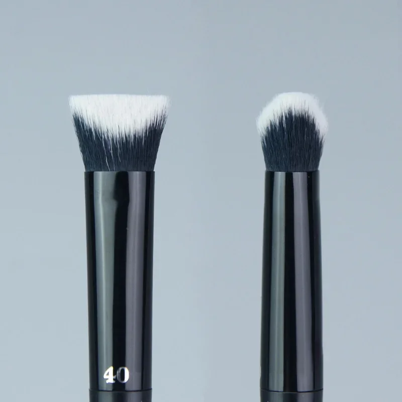 # 40 # 35 base en polvo BB Cream Brush Slope sombra de ojos colorete resaltar contorno de cara Pinceles de maquillaje de pendiente de dos caras herramienta de maquillaje