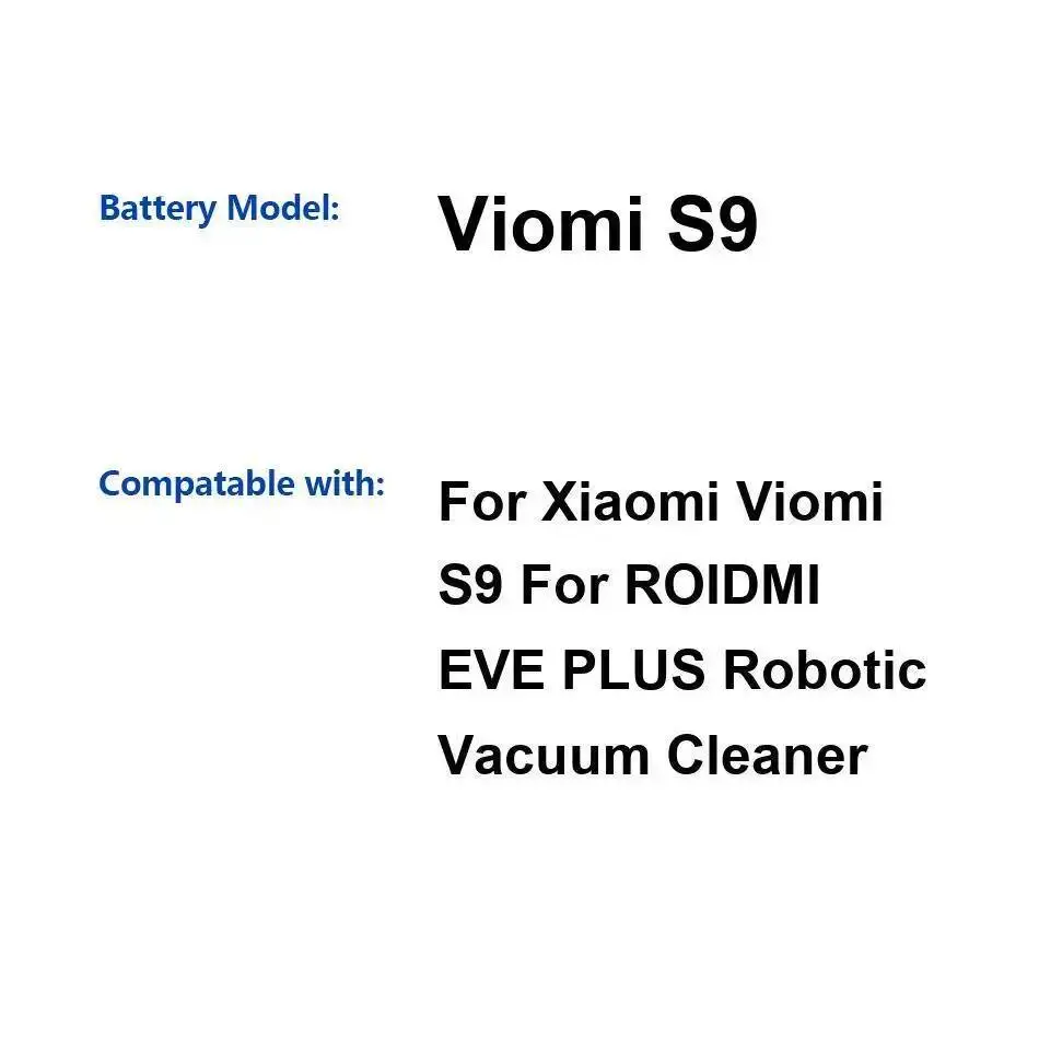 

Robot Cleaner Battery For Xiaomi Viomi S9 Roidmi Eve Plus Good Low-Temperature Performance