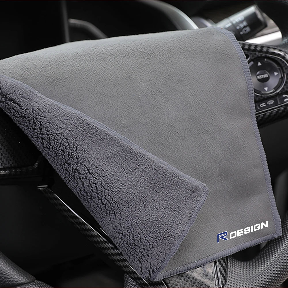 For Volvo R Design RDesign XC90 XC60 S60 V40 XC40 V60 V50 S40 XC70 C30 C70 C40 S70 S90 Car Cleaning Cloth Towel Auto Accessories