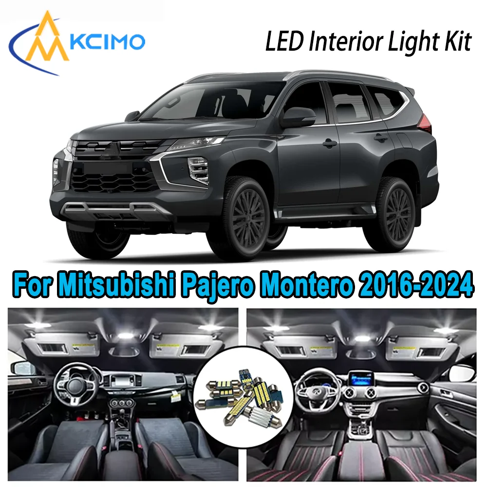 

High-Quality LED Interior Kit for Mitsubishi Pajero Montero Sport MK3 2016-2024 2017 Error-Free Dome Map Trunk Automotive Lamps