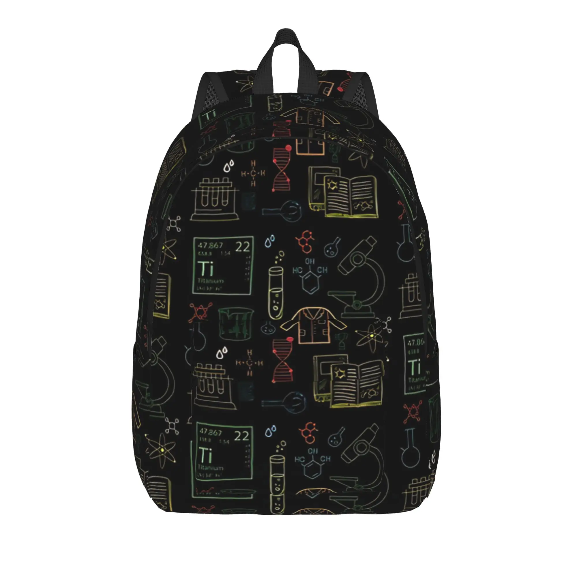 Chemistry Science Test Tubes Lab School Subject Backpack Unisex  Large Backpacks Polyester School Bags Workout Custom Rucksack