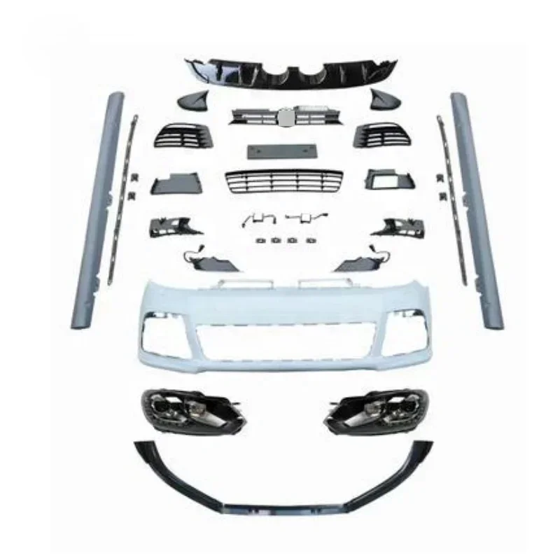 Favorable price Body Kit For VW Golf 6 upgrade R20 front lip front bumper headlight side skirt