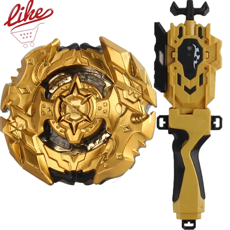 

Laike Burst B-128 Alloy Cho-Z Spriggan Spryzen Gold B128 Spinning Top with Launcher Handle Set Toys for Children