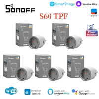 SONOFF S60 TPF IPlug WiFi Smart Plug Via Energy Monitoring EWeLink Control Socket Support Alexa Alice Google For Huawei HiLink