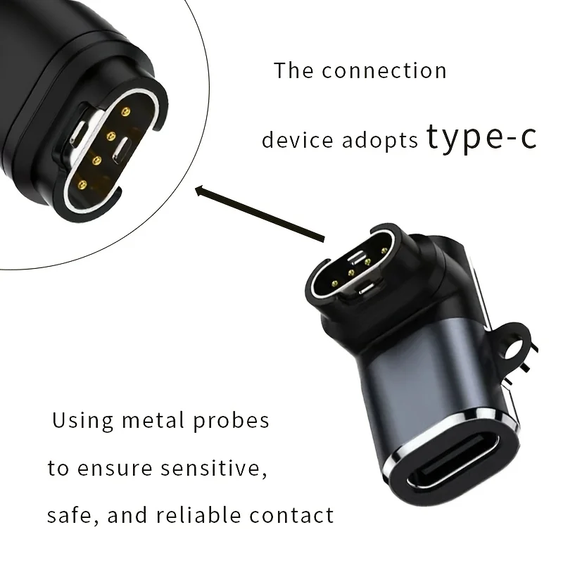 

Type C USB Port to 4pin Charger Adapter for Garmin Fenix 8 7 7S 7X 6S 6 Forerunner 955 965 USB-C Smartwatch Charging Adapter