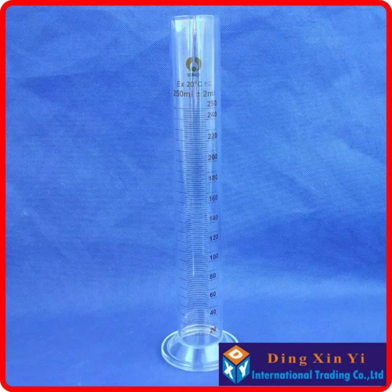 250ml Glass Graduated Cylinder, Measuring Cylinder Measuring Graduates Glass Graduate