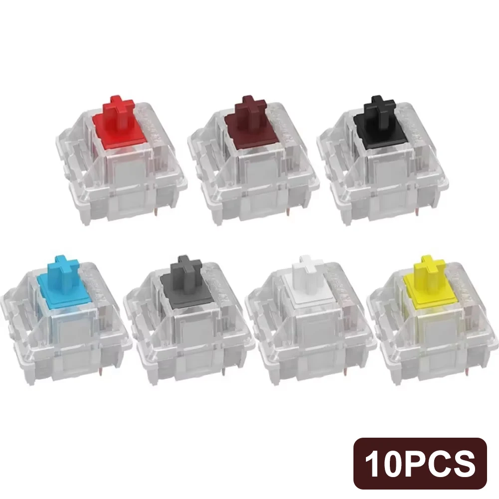 10PCS GATERON G 2.0 3.0 3.0Pro Switch 3pin for Mechanical Keyboard Pre Lubed RGB Linear Tactile White Red Silver Brown MX Axis