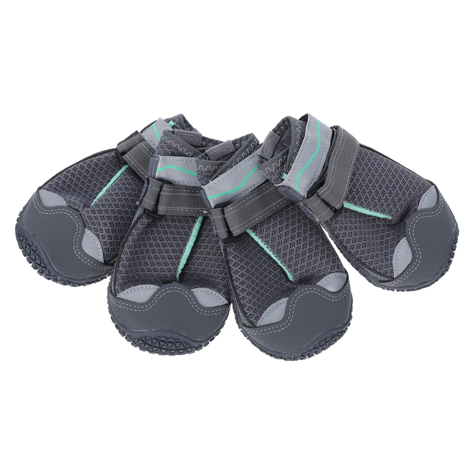 

Комплект из 4 дышащих нескользящих ботинок для собак: легкие защитные чехлы для лап для прогулок на улице летом