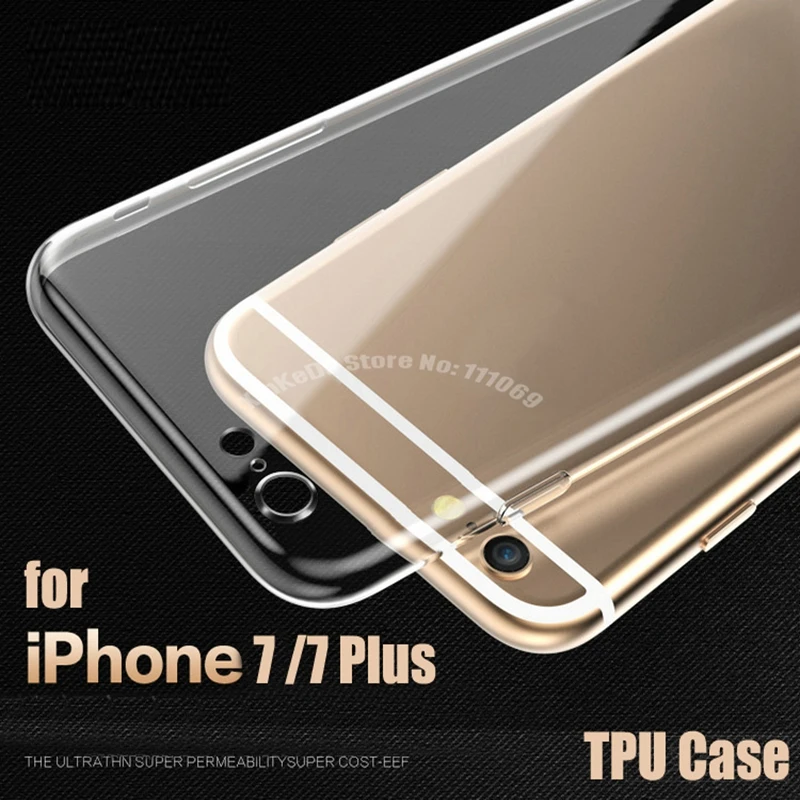 500pcs For iPhone 7 Plus Pro TPU Case Clear Transparent Cases Protect Camera Silicon Coque Fundas Capa Back Cover for iphone7