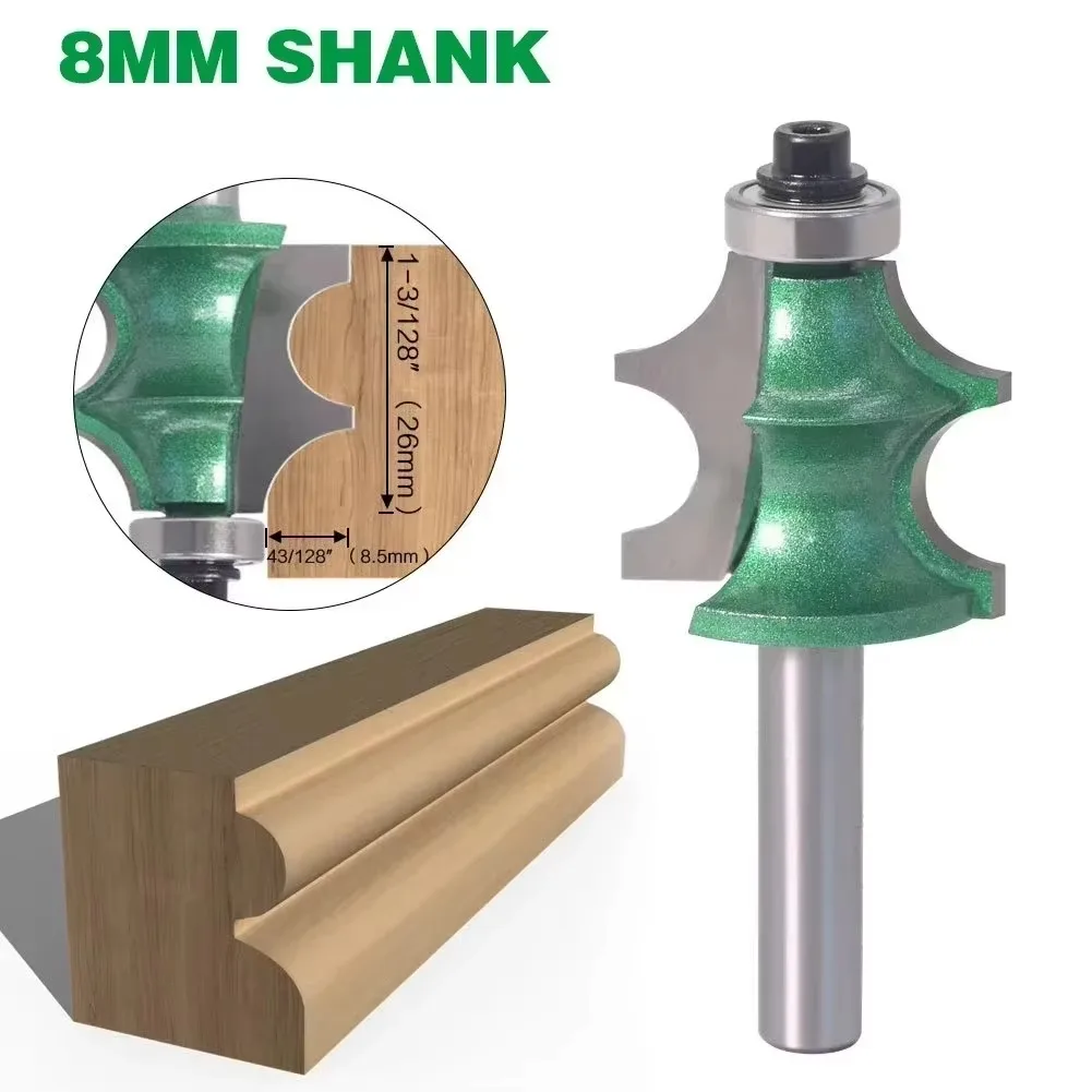 

1PC 8MM Shank Milling Cutter Wood Carving Drawing Line Router Bit For Wood With Bearing Woodworking Tools For Wood Electric