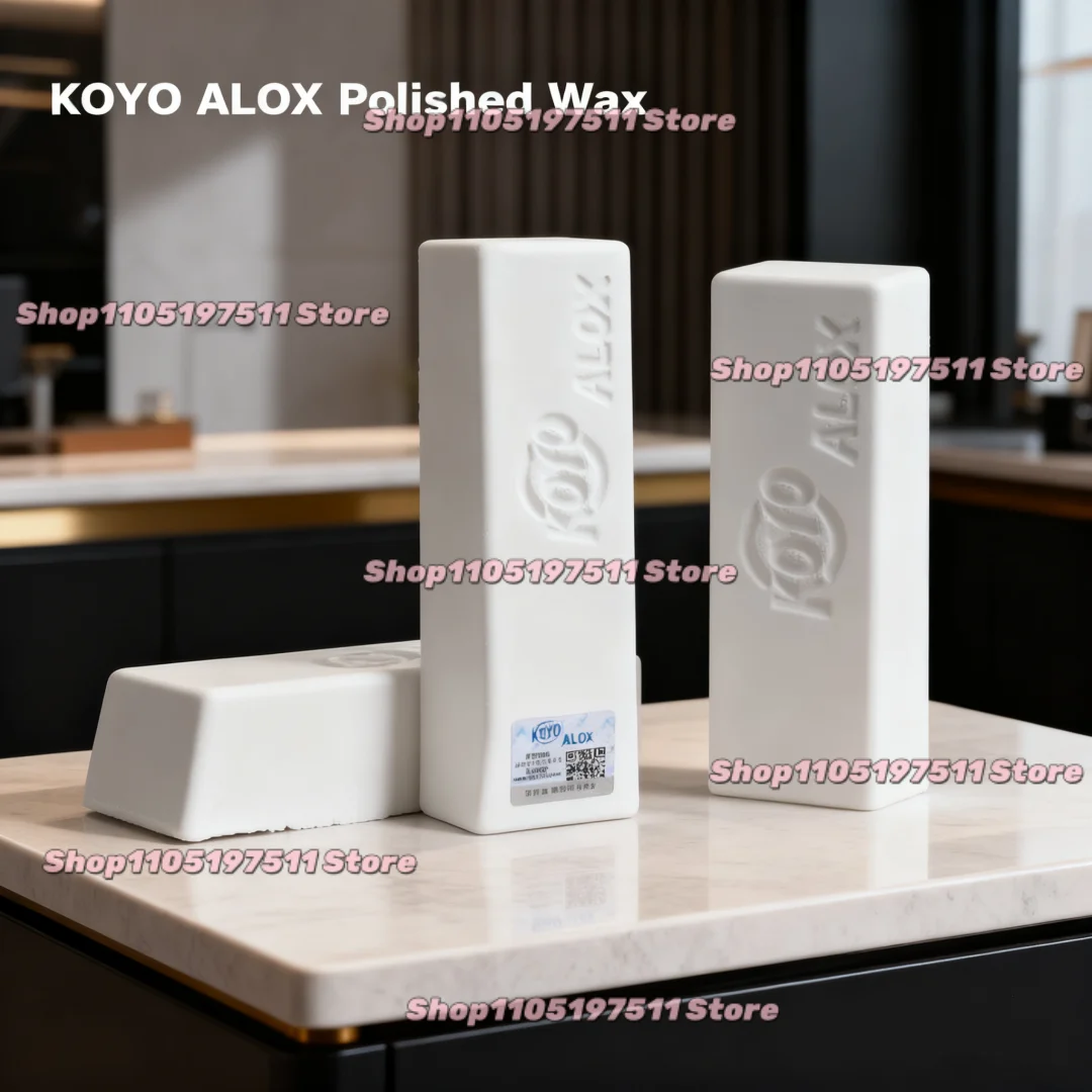 1pcs KOYO ALOX 5# White Oil Wax Polishing Paste for Plastic Stainless Steel Metal Precision Mirror Abrasive Tools 122*46*32mm