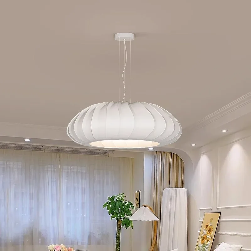

Japanese style imitation silk pendant lamp living room bedroom dining room homestay modern simple creative room light