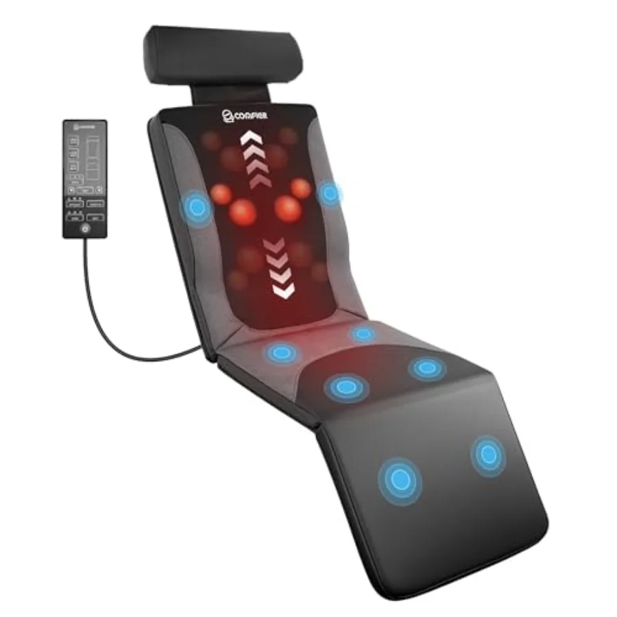 

Массажный коврик для всего тела с подогревом, шиацу-массажер для спины, для снятия боли, глубокого массажа тканей, разминания и вибрации, массажное кресло с подогревом