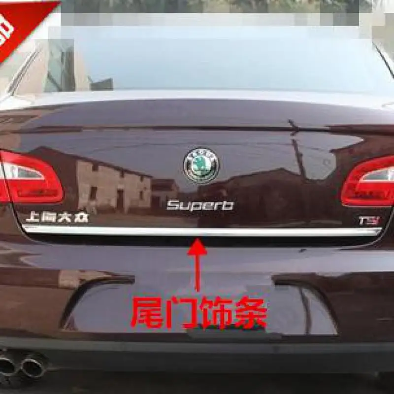 Porta traseira traseira tampa inferior, moldagem guarnição, Back Door Trim para Skoda, Superb2009-2010-2012-2014-2016-2017 2018, acessórios do carro