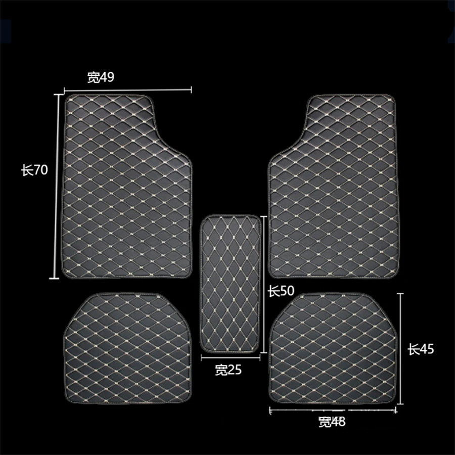 SJ Universal Waterproof Flat Side Car floor mats Liner For TOYOTA C-HR VIOS BZ3 BZ4X HARRIER Reiz RAV4 Livin Venza Tundra Prius