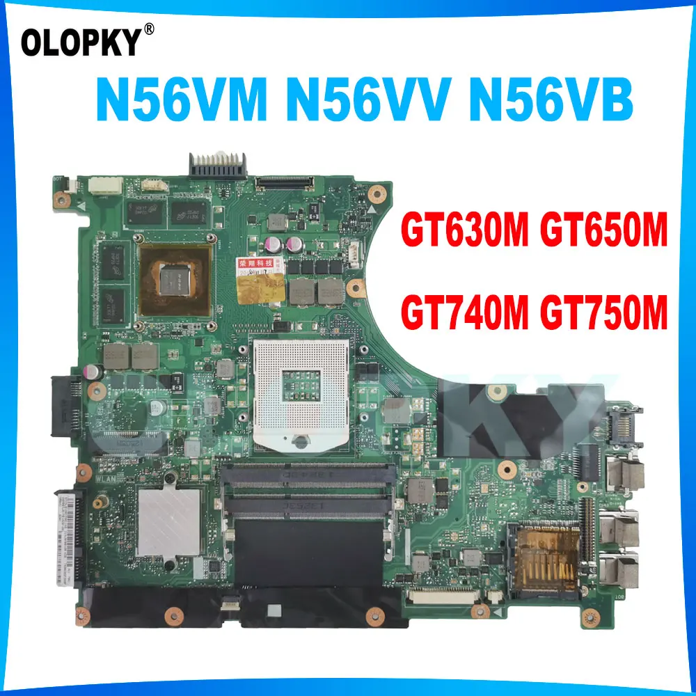 N56VM Mainboard for ASUS N56V N56VB N56VV N56VJ N56VZ Laptop Mainboard GT630M GT650M GT740M GT750M GPU HM76 DDR3 Fully tested