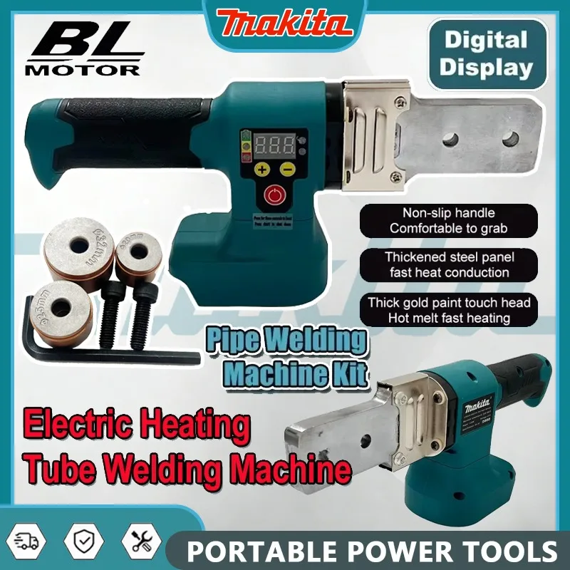 Makita Electric Pipe Welding Machine Cordless Fuser PPR PE Soldering Iron Plastic Tube PP Heating Hot Melt For 18V Battery