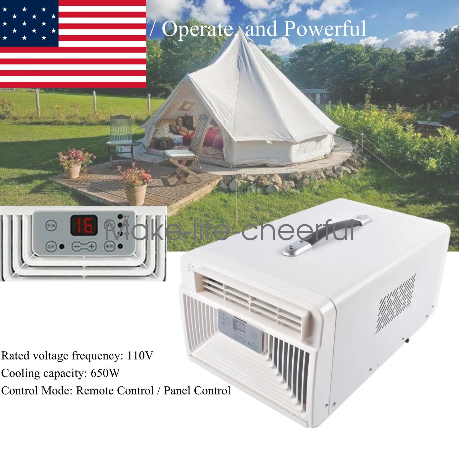 

AP03 110V AC Portable Air Conditioner 650W Cooling for Outdoor Tent Camping Car RV