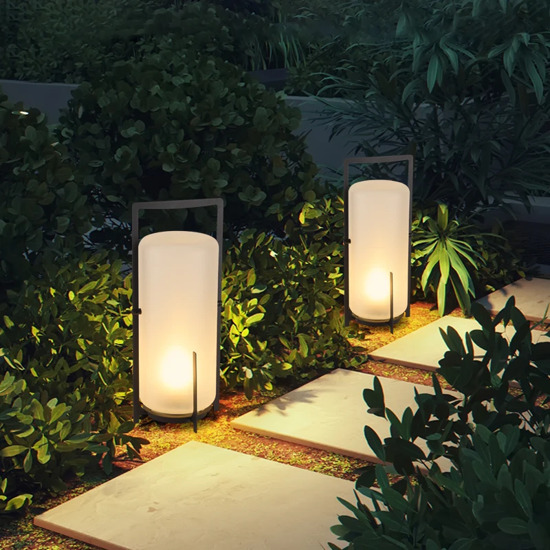 Chinese Villa Floor Light Solar Garden Light Waterproof Lawn Light Outdoor Balcony Garden Layout Atmosphere Light View Light