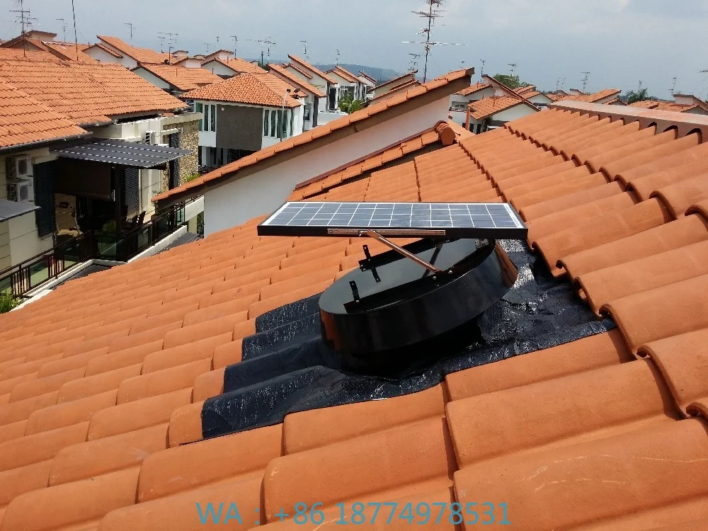 Residential House Solar Roof Vent Tilt Solar Exhaust Fan Max 1599 CFM Alternative for Whirlybirds Wind Ventilator Air