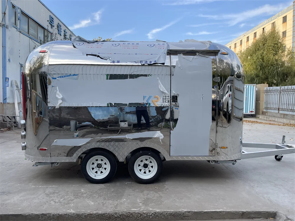 

Food Trailer Outdoor Mobile Kitchen Snack Food Truck With Catering Equipment Concession Coffee Hot Dog Carts