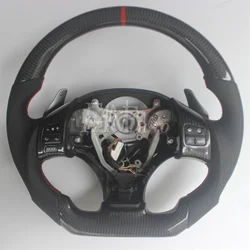 Replacement Real Carbon Fiber Steering Wheel with Leather for Lexus IS 250 300 2005-2008