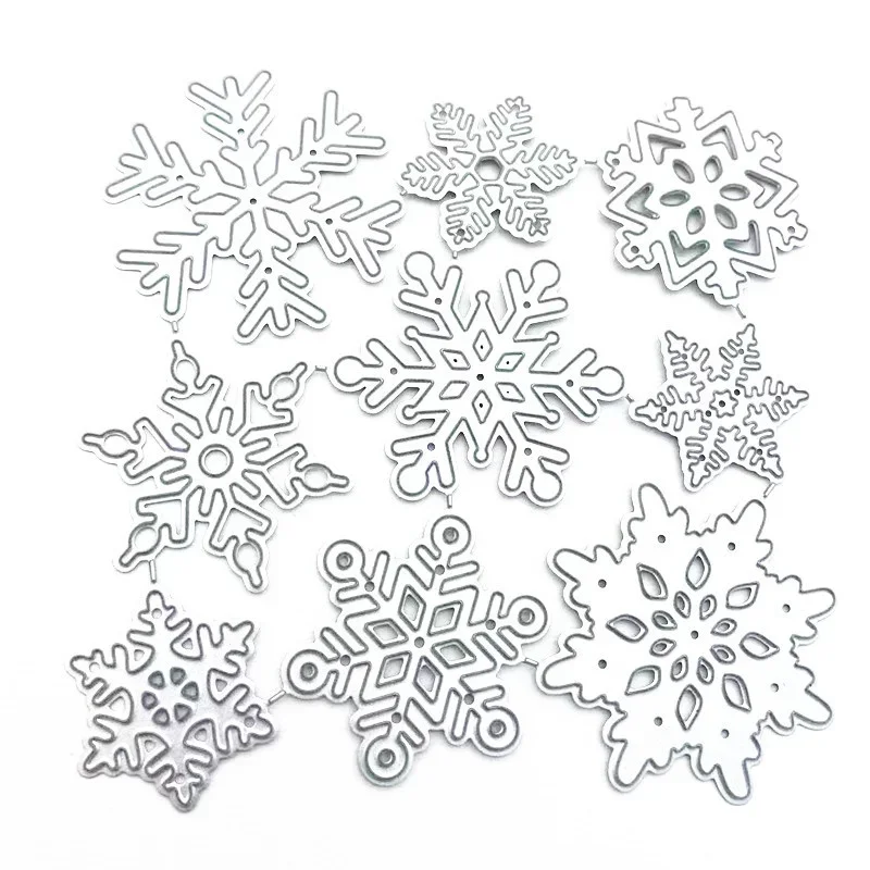 Christmas New Year Craft Decoration Snowflake Cutting Dies Scrapbooking Album Stencils Die Cut Paper Card Embossing