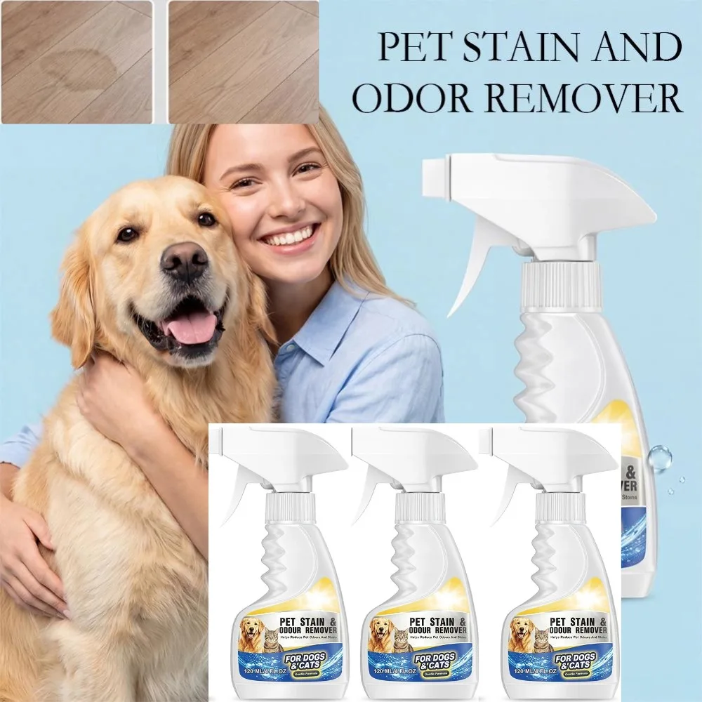 Gentle Healthy Remove Dogs Cats Urine Smell Household Floor Cleaner Spray 120ml Helps Reduce Pet Odours Stains Pet Stain Remover