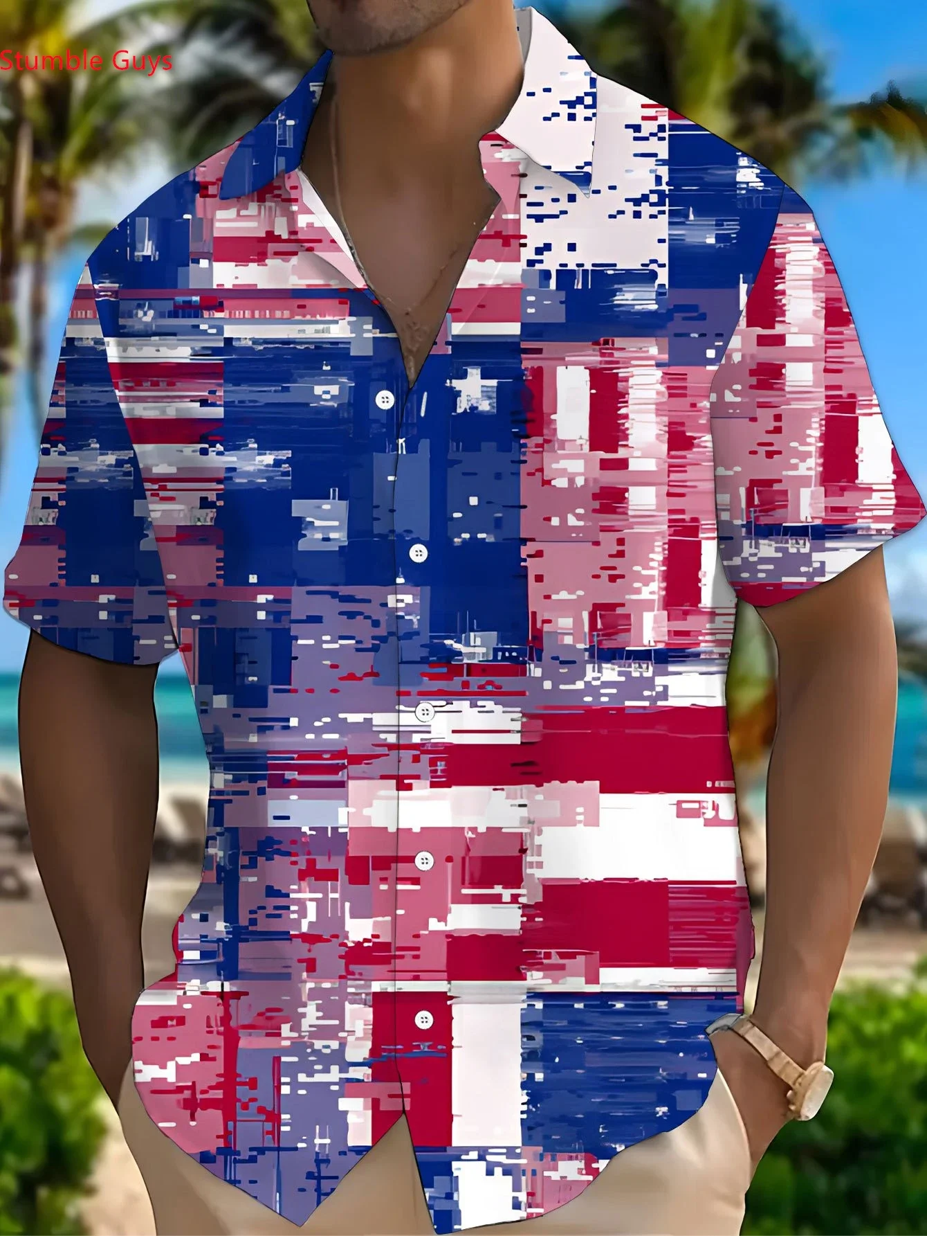 

Summer Hawaiian Shirt For Men 2026 Casual Style Man Women Short Sleeve Fashion Beach Party Print Tops