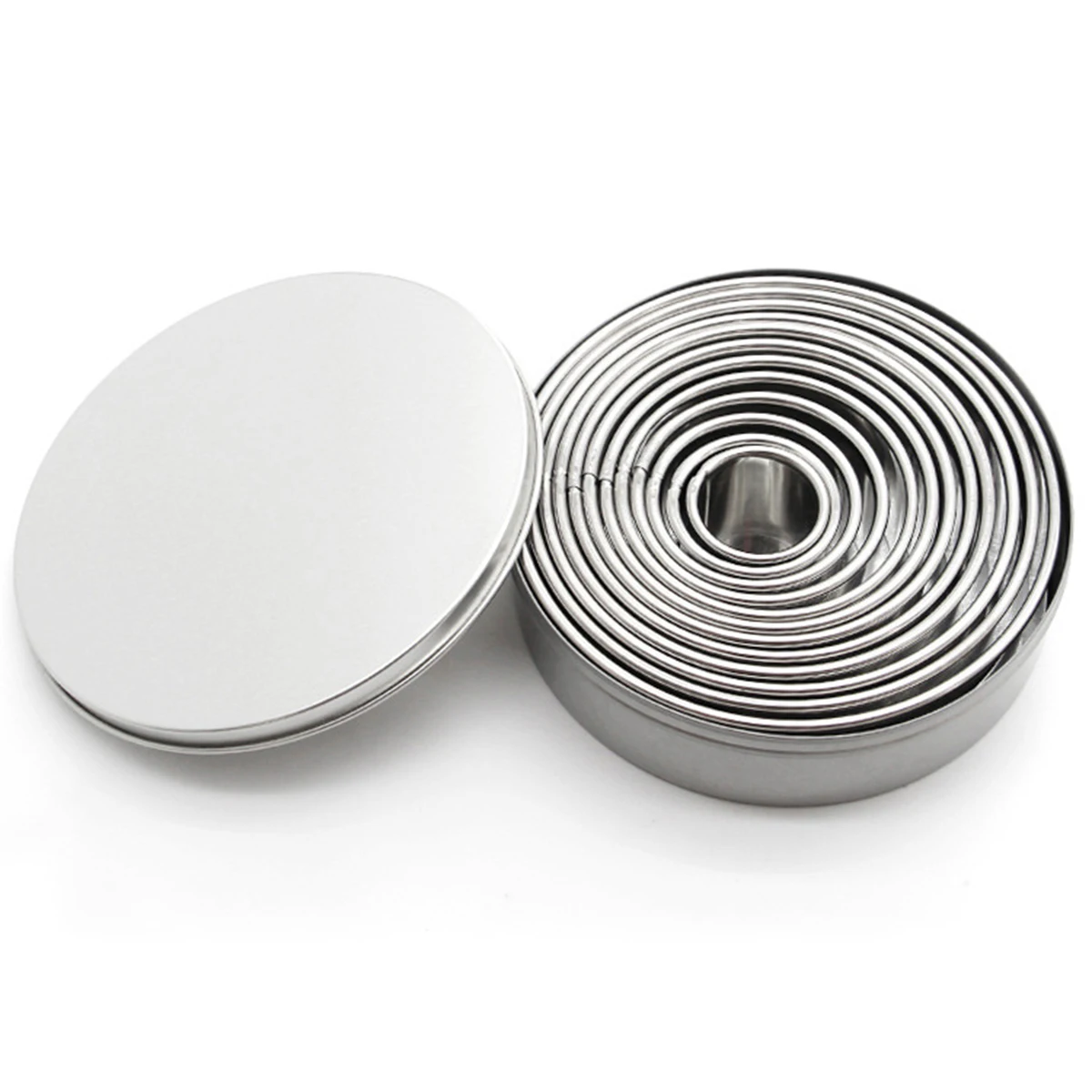 

12 pcs Cookie Cutters Stainless Steel Baking Round Pastry Cutters Mold Pastry Tools Cake Molds Kitchen Barware Items