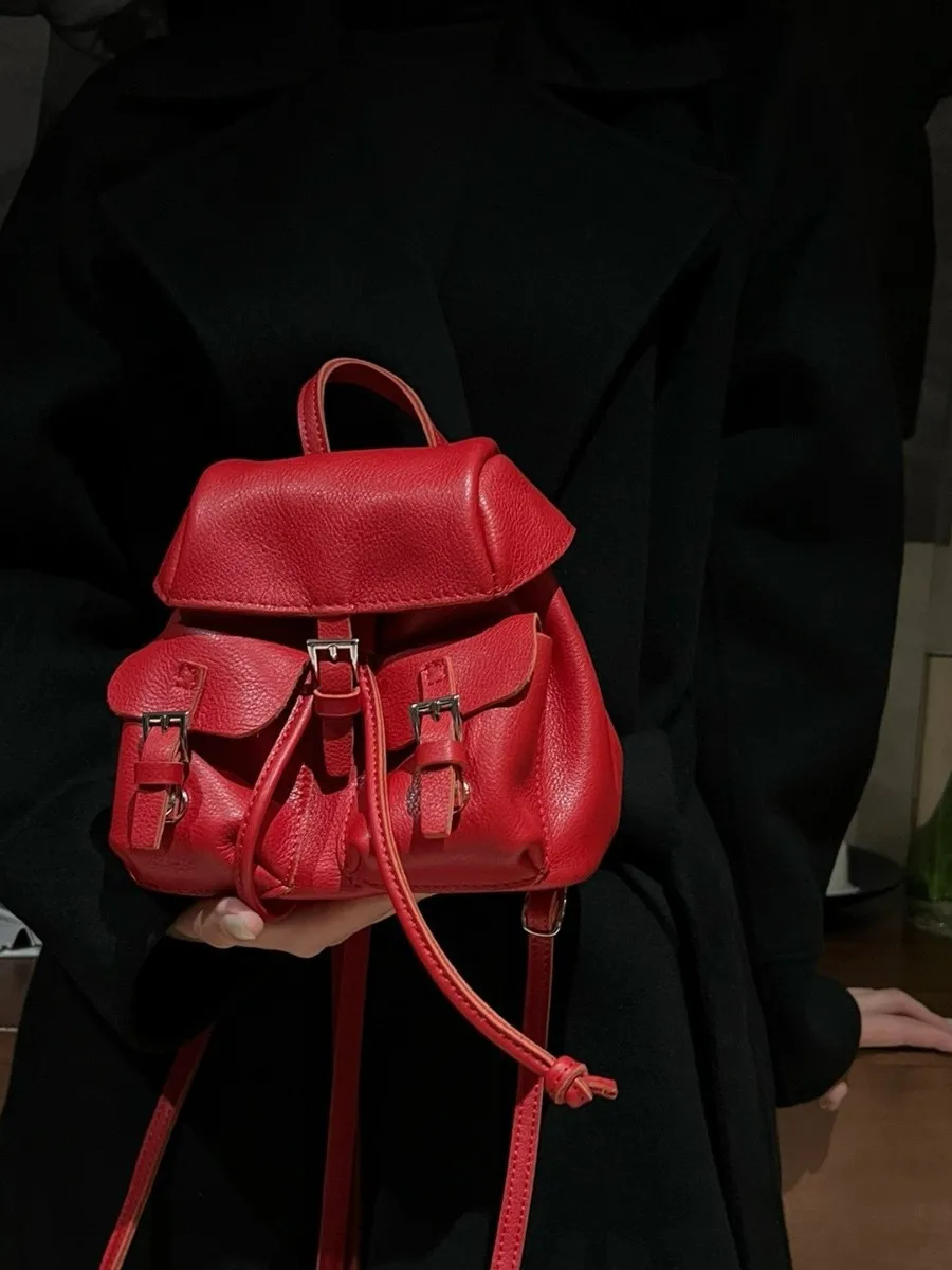 

Retro Korean Sle Faux Leather oulder Bag with Double kets Matte Fini Double Zipper for Youth ex