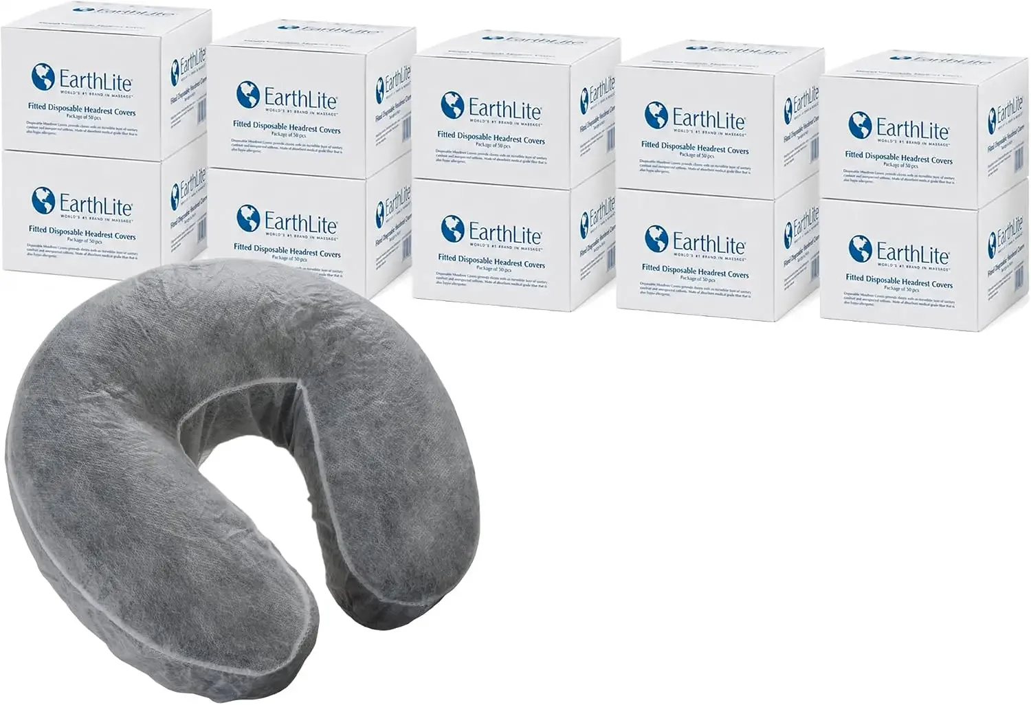Fitted Disposable Face Cradle and Headrest Covers, 500-Pack, Medical-Grade, Soft, Non-Sticking for Massage Tables & Chairs, Clea