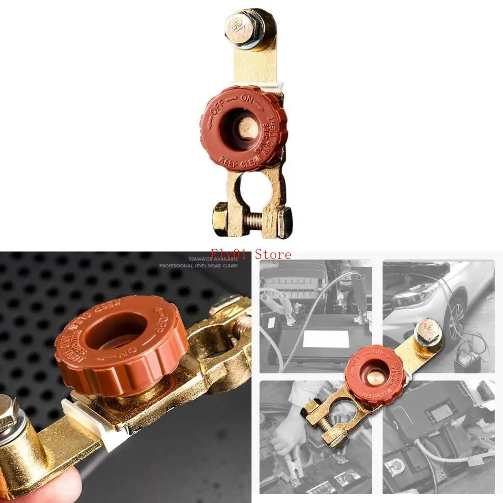 

Vehicle Battery Isolator Quick Disconnect Battery Shut Off Switch Top Post Battery Disconnect Switch with Knob