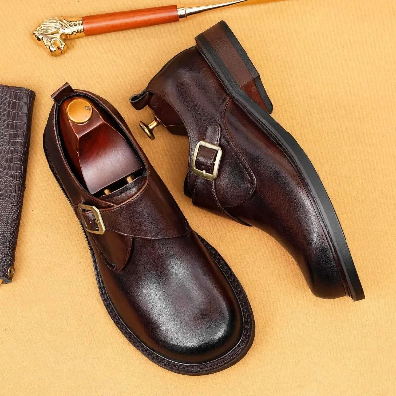 

New Business Large Leather Shoes Men Genuine Leather Casual Men's British Formal Shoes